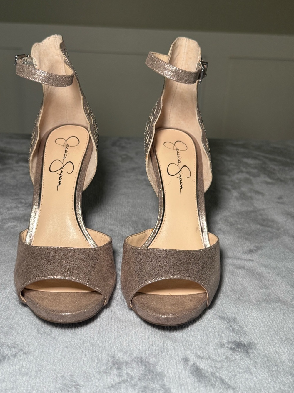 Jessica Simpson Bellona Heels - Taupe - Size 8.5 - Picture 9 of 12